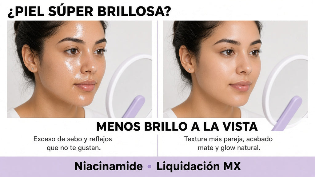 Brillo y textura irregular — Niacinamide 10% + Zinc 1%