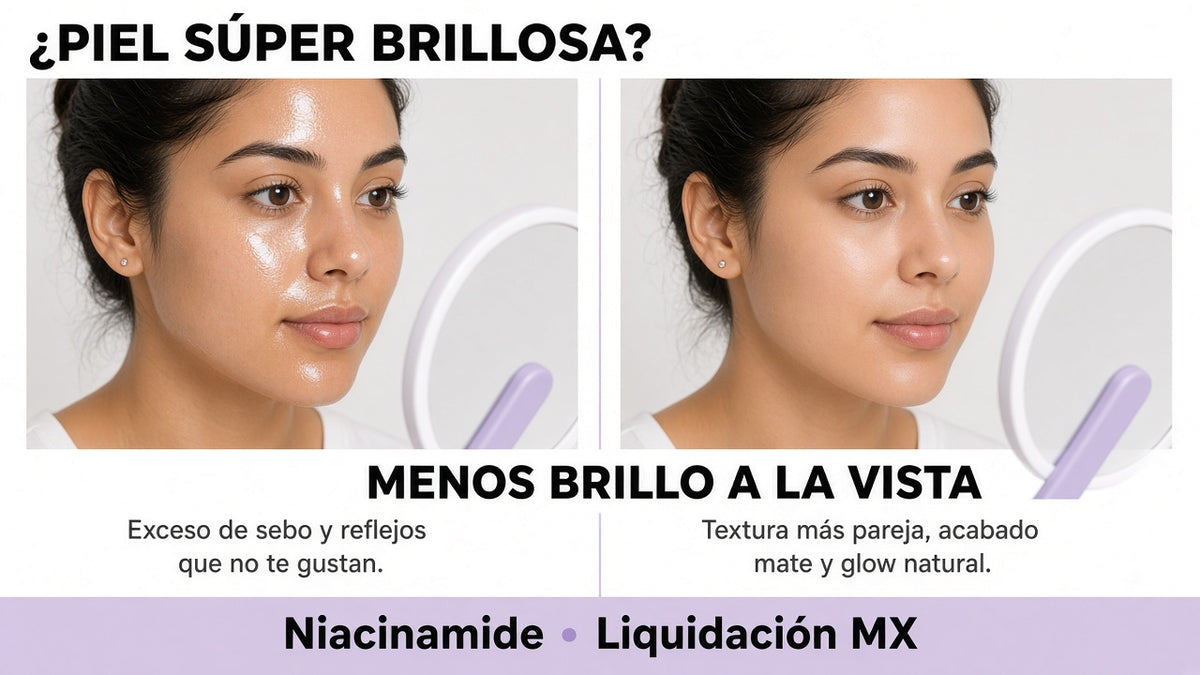Brillo y textura irregular — Niacinamide 10% + Zinc 1%